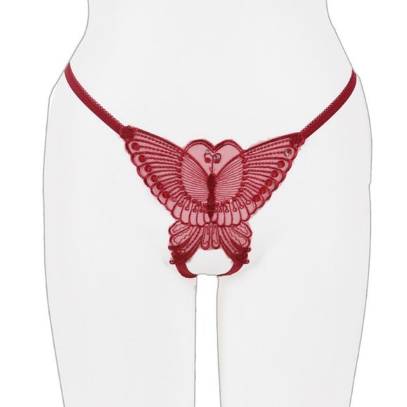 Butterfly Crotchless Thong - Picture 5 of 8